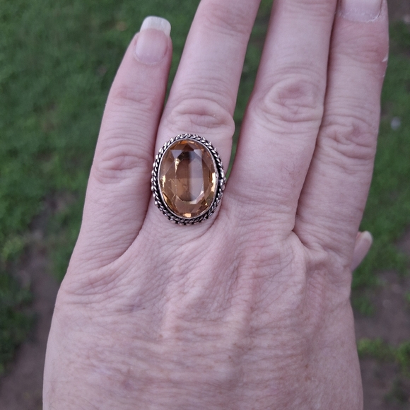 New Citrine 925 Silver Ring. - Picture 7 of 12